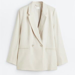 H&M Double-breasted Jacket - Size S - Light Beige - NWT